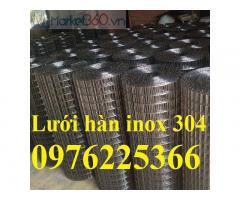 Lưới inox 304 hàn chập , lưới inox 304 hàn ô vuông