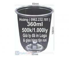 Ly 1lit đủ (1.000ml) đã in giá 820k Ly đã in giá 820k - giá đã in logo & giao hàng tận nơi TP HCM