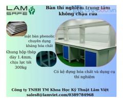 Bàn thí nghiệm trung tâm không chậu rửa Lâm Việt