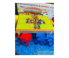 Bàn đồ chơi xếp hình lego đa năng cho bé