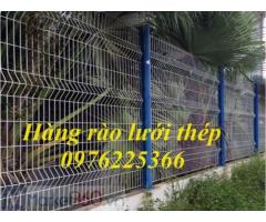 Mẫu hàng rào lưới thép sơn tĩnh điện , hàng rào mạ kẽm nhúng nóng mới 2024