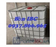 Bồn đựng dung dịch lỏng, bồn IBC 1000l cũ đựng coca, tank IBC đựng thực phẩm