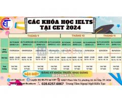 LỊCH HỌC IELTS TẠI CET NĂM 2024 – LUYỆN IELTS TỪ 5.0 đến 7.0+