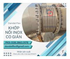 Khớp nối mềm inox công nghiệp, khớp nối chống rung máy phát, khớp nối mềm inox chịu nhiệt, khớp nối mềm kim loại bọc inox 304