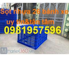 Thùng nhựa hở, sóng nhựa rỗng, sóng nhựa hở 26 bánh xe, sọt nhựa 26 bánh xe Thùng nhựa rỗng giá rẻ