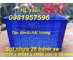 Thùng nhựa hở, sóng nhựa rỗng, sóng nhựa hở 26 bánh xe, sọt nhựa 26 bánh xe Thùng nhựa rỗng giá rẻ