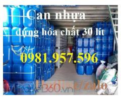 Can nhựa đựng hóa chất 30 lít có nắp chống tràn, an toàn khi đựng hóa chất