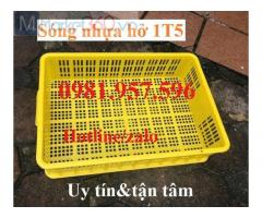 Sóng nhựa hở 1T5, sóng nhựa hở cao 15 cm, sọt nhựa đựng rau củ, sọt nhựa cao 15, sóng nhựa hở