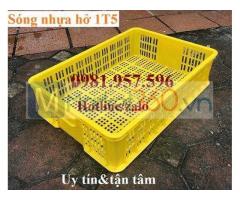 Sóng nhựa hở 1T5, sóng nhựa hở cao 15 cm, sọt nhựa đựng rau củ, sọt nhựa cao 15, sóng nhựa hở