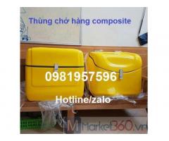Thùng chở sau xe máy, Thùng chở hàng composite giá rẻ tại Hà Nội