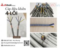 Cáp điều khiển 4 lõi Altek Kabel 4x0.5; 4x0.75; 4x1.0 và 4x1.5