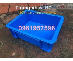 Thùng nhựa B7, khay nhựa có nắp, khay nhựa B7, thùng nhựa đựng linh kiện