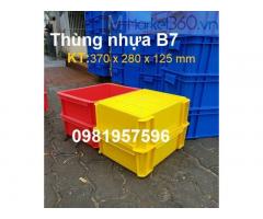 Thùng nhựa B7, khay nhựa có nắp, khay nhựa B7, thùng nhựa đựng linh kiện