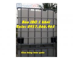 Bán bồn cũ 1000l tại hà nội, bồn cũ miền bắc, bồn IBC, bồn đựng dung dịch lỏng