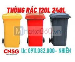 Địa chỉ mua thùng rác NHỰA 120L 240L 660L uy tín giá rẻ tại cần thơ-