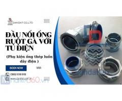 Ống ruột gà lõi thép luồn dây điện bọc nhựa pvc, đầu nối kín nước, khóa cuối ống ruột gà pvc