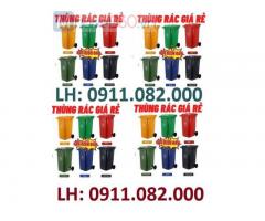 Thùng rác hàng mới về giá rẻ sỉ và lẻ- thùng rác 120l 240l màu xanh giá tốt-