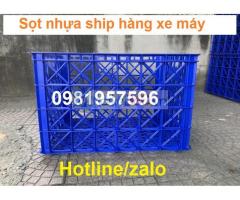 Sọt nhựa chở hàng xe máy, sọt đựng hàng shipper, giỏ đựng hàng shipper, sọt nhựa shipper,