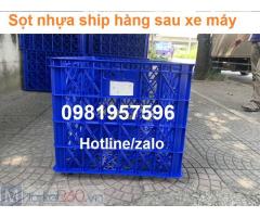 Sọt nhựa chở hàng xe máy, sọt đựng hàng shipper, giỏ đựng hàng shipper, sọt nhựa shipper,