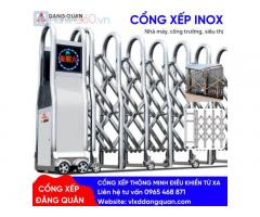 Giá cổng xếp - Lắp đặt cổng xếp inox tự động tphcm