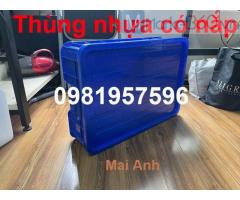 Thùng nhựa đặc có nắp, thùng nhựa công nghiệp có nắp, thùng nhựa có nắp