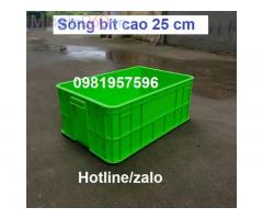 Sóng bít cao 25 cm, loại thùng nhựa có nắp, thùng nhựa loại 1 dày dặn