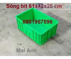 Sóng bít cao 25 cm, loại thùng nhựa có nắp, thùng nhựa loại 1 dày dặn