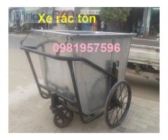 Xe gom rác 500l, xe gom rác chuyên dụng, xe gom rác đẩy tay