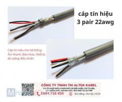 Cáp tín hiệu cho hệ thống Âm thanh, Báo cháy 3 pair 22awg