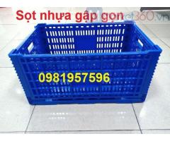 Thùng nhựa gập gọn, sọt nhựa nguyên sinh không pha tạp tại Hà Nội