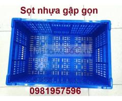 Thùng nhựa gập gọn, sọt nhựa nguyên sinh không pha tạp tại Hà Nội