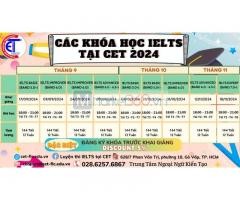 LỊCH HỌC IELTS TẠI CET NĂM 2024 – LUYỆN IELTS TỪ 5.0 đến 7.0+ ..,.,.