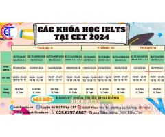 LỊCH HỌC IELTS TẠI CET NĂM 2024 – LUYỆN IELTS TỪ 5.0 đến 7.0+ ,.,.,...