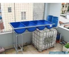 Hệ thống trồng rau nuôi cá sạch aquaponics 4 khay to chất lượng cao giá rẻ