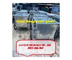 Thùng thu gom rác thải tại hà nội, xe đẩy rác, xe rác tôn 3 bánh, xe gom rác inox