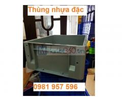 Thùng nhựa đặc có lỗ, thùng nhựa đặc BL001, thùng nhựa đặc