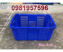 Sọt nhựa nguyên sinh có quai sắt kích thước 715 x 470 x 330 mm, hàng loại 1