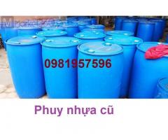 Thùng phuy nhựa cũ, thùng phi nhựa cũ giá rẻ, thùng phuy, thùng phí nhựa cũ 200l