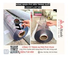 Màng Nhựa PVC Dẻo Trong Suốt dày 1.5mm Hà Nội, Hồ Chí Minh