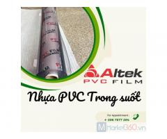 Màng nhựa pvc trong suốt không phun bột 0.15mm