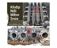 Khớp nối mềm inox 304 mặt bích, khớp nối chống rung, khớp nối mềm inox nối ren DN50, khop noi mem inox