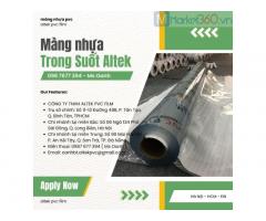 Màng nhựa pvc trong suốt không phun bột 0.5mm