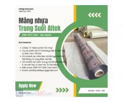 Màng nhựa pvc trong suốt không phun bột 0.5mm