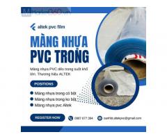 Màng nhựa pvc trong suốt không phun bột 1.5mm