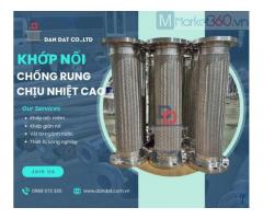 Khớp nối mềm nối bích chịu nhiệt, khớp nối kim loại chống rung, khớp nối mềm inox dẫn xăng dầu, khớp nối mềm công nghiệp