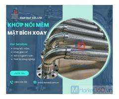 Khớp nối mềm nối bích chịu nhiệt, khớp nối kim loại chống rung, khớp nối mềm inox dẫn xăng dầu, khớp nối mềm công nghiệp