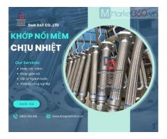 Khớp nối mềm nối bích chịu nhiệt, khớp nối kim loại chống rung, khớp nối mềm inox dẫn xăng dầu, khớp nối mềm công nghiệp