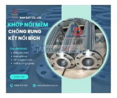 Khớp nối mềm nối bích chịu nhiệt, khớp nối kim loại chống rung, khớp nối mềm inox dẫn xăng dầu, khớp nối mềm công nghiệp