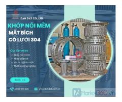 Khớp nối mềm nối bích chịu nhiệt, khớp nối kim loại chống rung, khớp nối mềm inox dẫn xăng dầu, khớp nối mềm công nghiệp