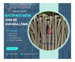 Khớp nối mềm nối bích chịu nhiệt, khớp nối kim loại chống rung, khớp nối mềm inox dẫn xăng dầu, khớp nối mềm công nghiệp